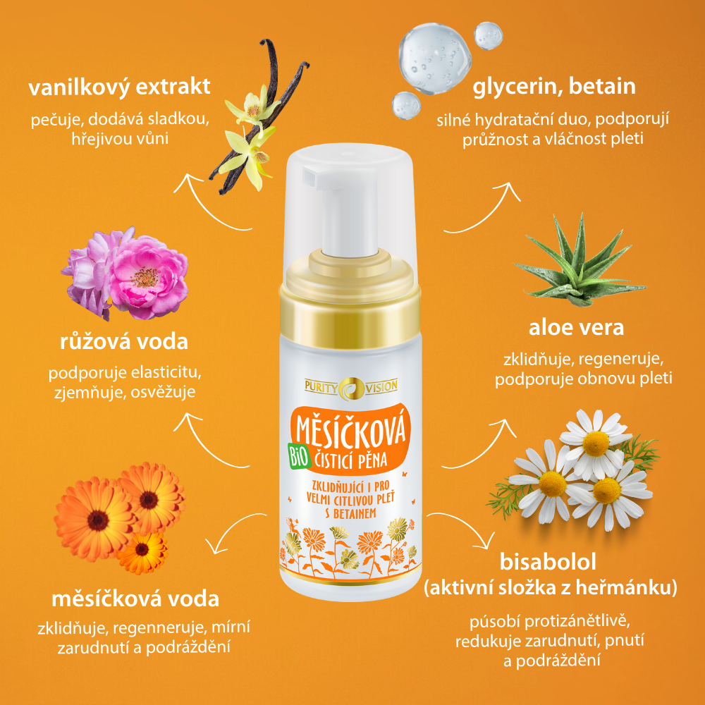 Bio ognjičeva čistilna pena 90 ml