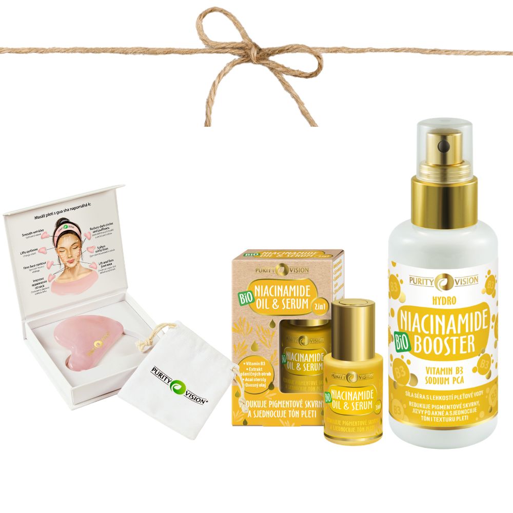 Niacinamid lifting komplet z Gua Sha