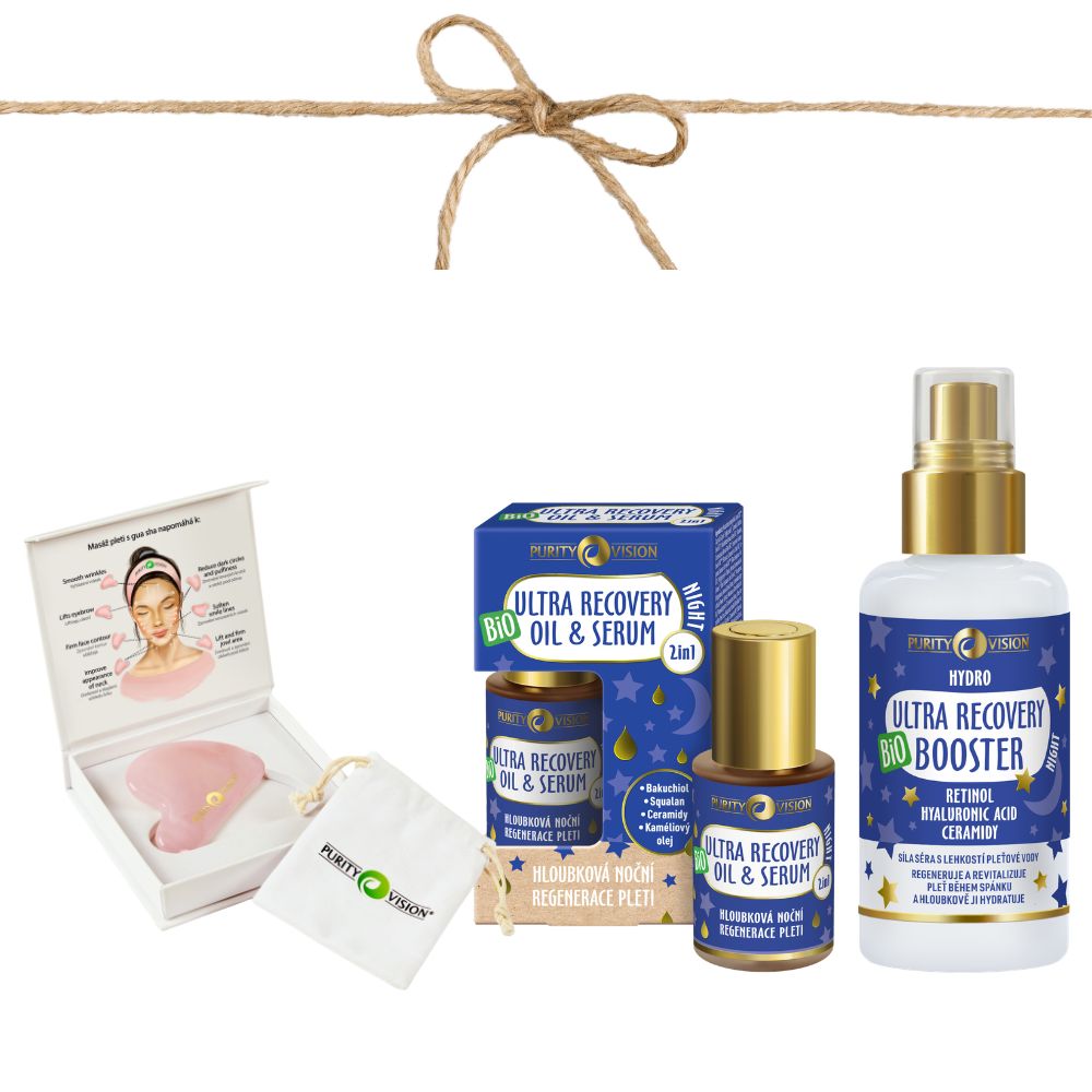 Ultra Recovery nočni lifting komplet z Gua Sha