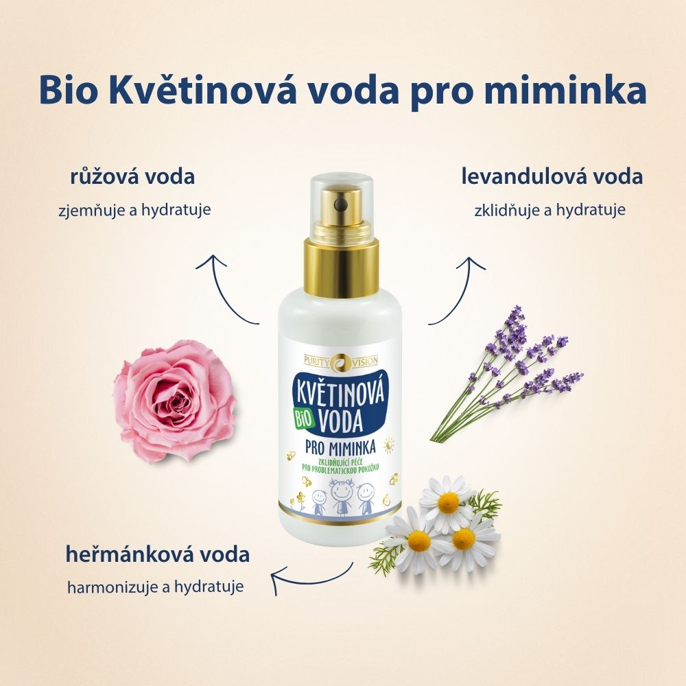 Bio cvetlična voda za dojenčke 100 ml