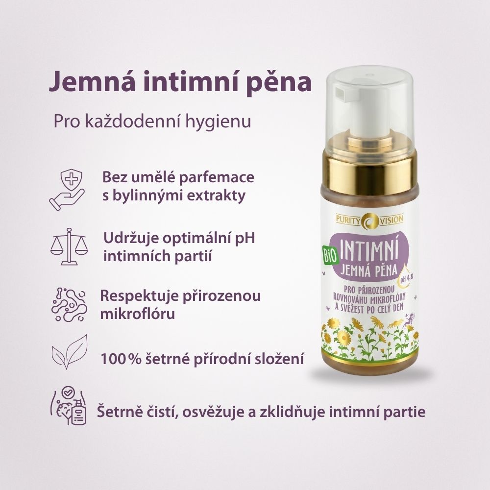 Bio nežen intimni pena 90 ml