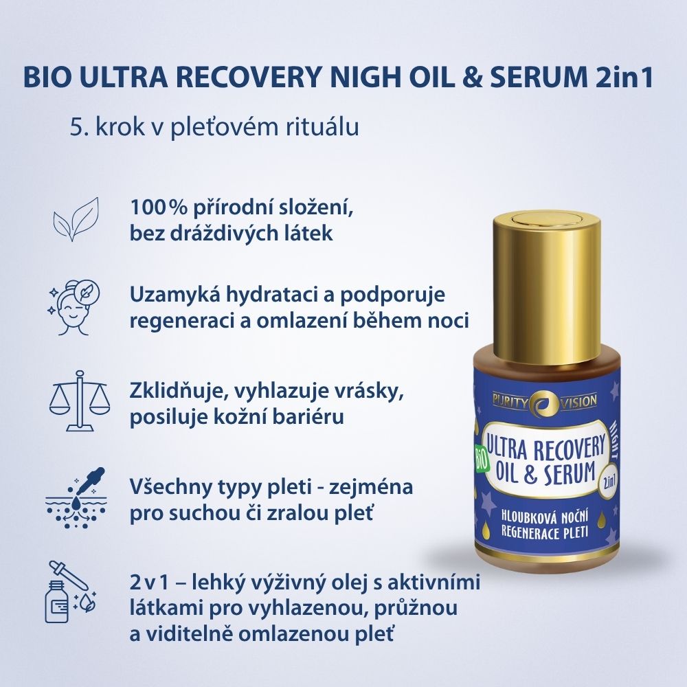 Bio Ultra Recovery nočno olje in serum 2v1 30 ml